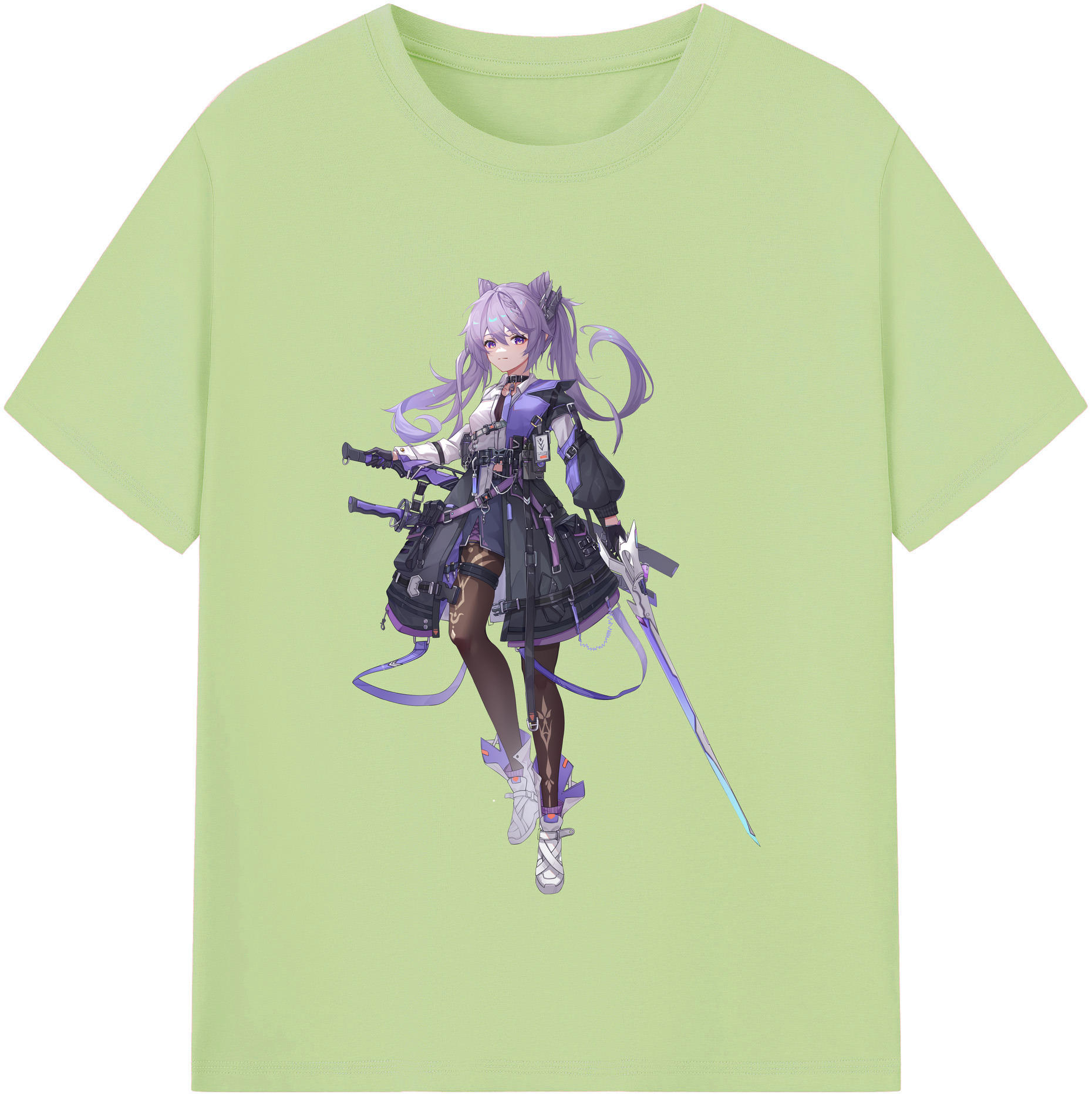 げんし神 刻晴 こくせい genshin Kokusei 綿100％半袖Tシャツ（フロントプリント）